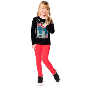 Conjunto Blusa e Legging de Menina Juvenil Kyly