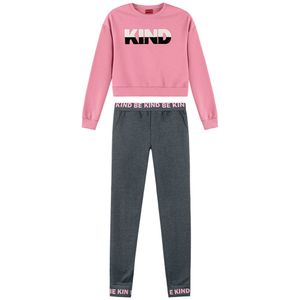 Conjunto Blusão e Calça Feminina Juvenil Amora