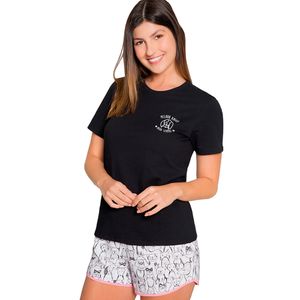 Pijama Blusa e Shorts Feminino Adulto Lunender 39214