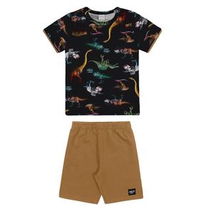 Conjunto Camiseta e Bermuda Dinossauros Primeiros Passos Alakazoo 50792