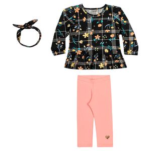 Conjunto Blusa, Faixa e Legging Menina Bebê Elian 211345