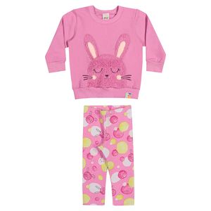Conjunto Blusão e Calça Coelinha Menina Bebê Elian 211367