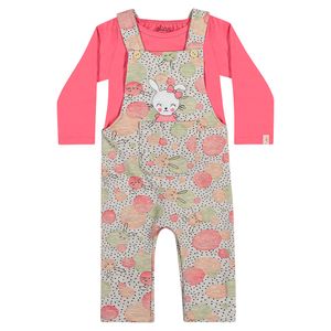Conjunto Blusa e Jardineira Menina Bebê Elian 211368