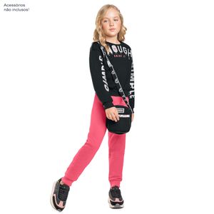 Conjunto Blusão e Calça Feminino Juvenil Kyly 208005