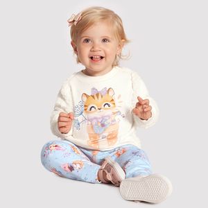 Conjunto Blusão e Calça Menina Bebê Alakazoo 66057