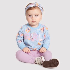 Conjunto Blusão e Calça Menina Bebê Alakazoo 66058