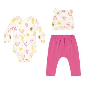 Conjunto Feminino Bebê 3 Pcs Elian