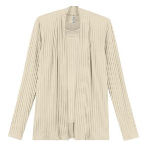 Cardigan com Regata Feminina Adulto Marialícia 183375