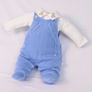 Jardineira Tricot e Body Nathan Beth Bebê 704