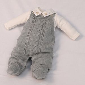Jardineira Tricot e Body Thiago Beth Bebê 702
