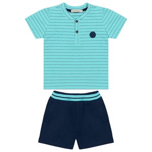 Conjunto Camiseta e Bermuda Masculino Bebê Trick Nick 102212
