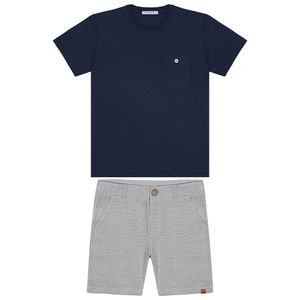 Conjunto Camiseta e Bermuda Masculino Infantil Trick Nick 102252