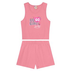 Conjunto Regata e Shorts Feminino Juvenil Brandili 36206