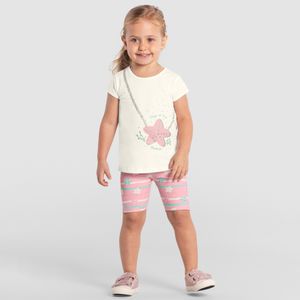 Conjunto Blusa e Ciclista Feminina Primeiros Passos Brandili 36248