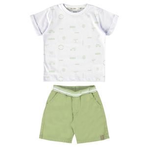 Conjunto Camiseta e Bermuda Masculino Infantil Ding Dang 13186