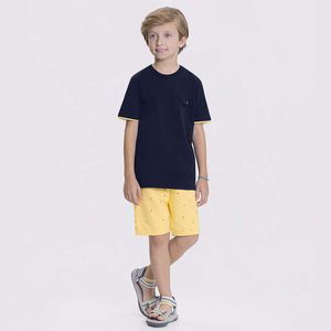Conjunto Camiseta e Bermuda Masculina Infantil Alakazoo 42613