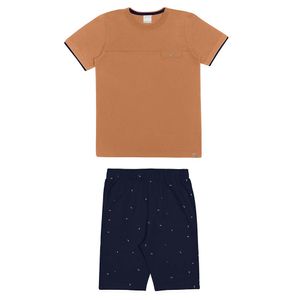 Conjunto Camiseta e Bermuda Masculino Juvenil Alakazoo 42613