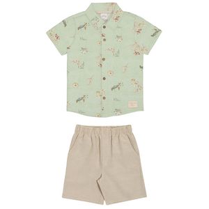 Conjunto Camisa e Bermuda Masculino Primeiros Passos Alakazoo 44952