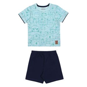 Conjunto Camiseta e Bermuda Masculina Primeiros Passos Alakazoo 45352