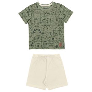 Conjunto Camiseta e Bermuda Masculina Bebê Alakazoo 45352