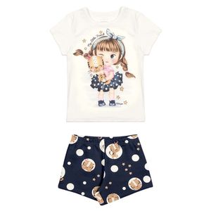 Conjunto Blusa e Shorts Feminino Bebê Alakazoo 46147