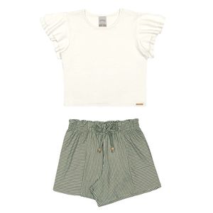 Conjunto Blusa e Shorts Feminino Juvenil Alakazoo 46798