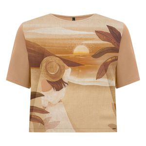 Blusa Cropped Feminino Adulto Lunender 49435