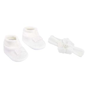 Kit Meia e Faixa de Cabelo Feminina Bebê Pimpolho 6234