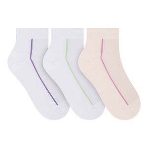 Kit Meia 3 pares Cano Curto Juvenil Selene 4835.001