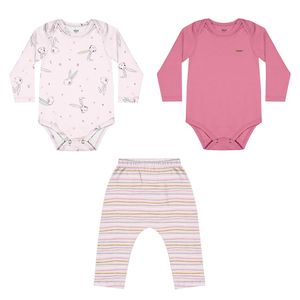 Conjunto 3Pçs Feminino Bebê Elian 211573