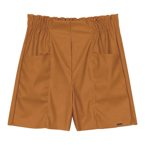 Shorts em Courino Feminina Adulto Marialícia 183881