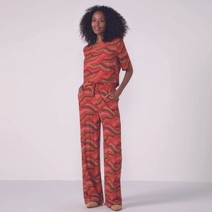 Conjunto Blusa e Calça Feminina Adulto Marialícia 183919